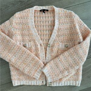 Authentic Maje - Cozy Peach Knit Cardigan Sweater